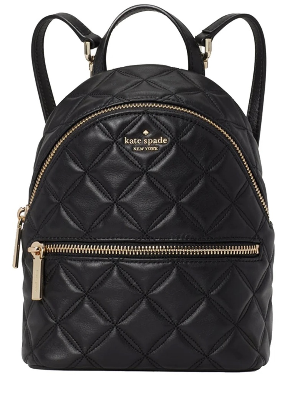 NWT Kate Spade Natalia Quilted Mini Convertible Backpack Black New